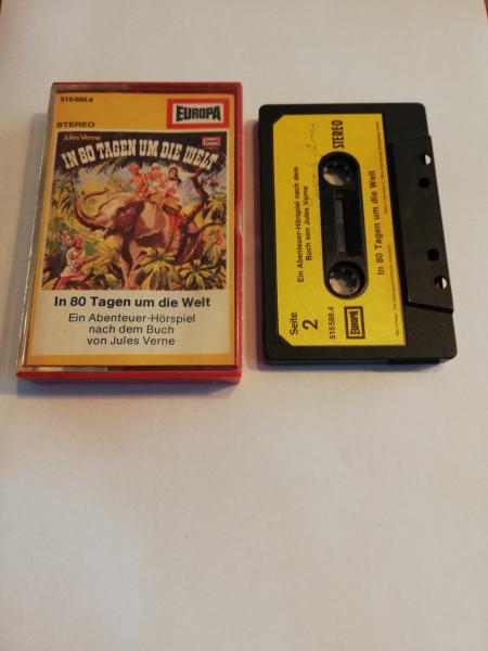 In 80 Tagen um die Welt Schwarz mit Gelben Aufkleber 515589.4 Europa(Seite 2 der MC beschrieben)